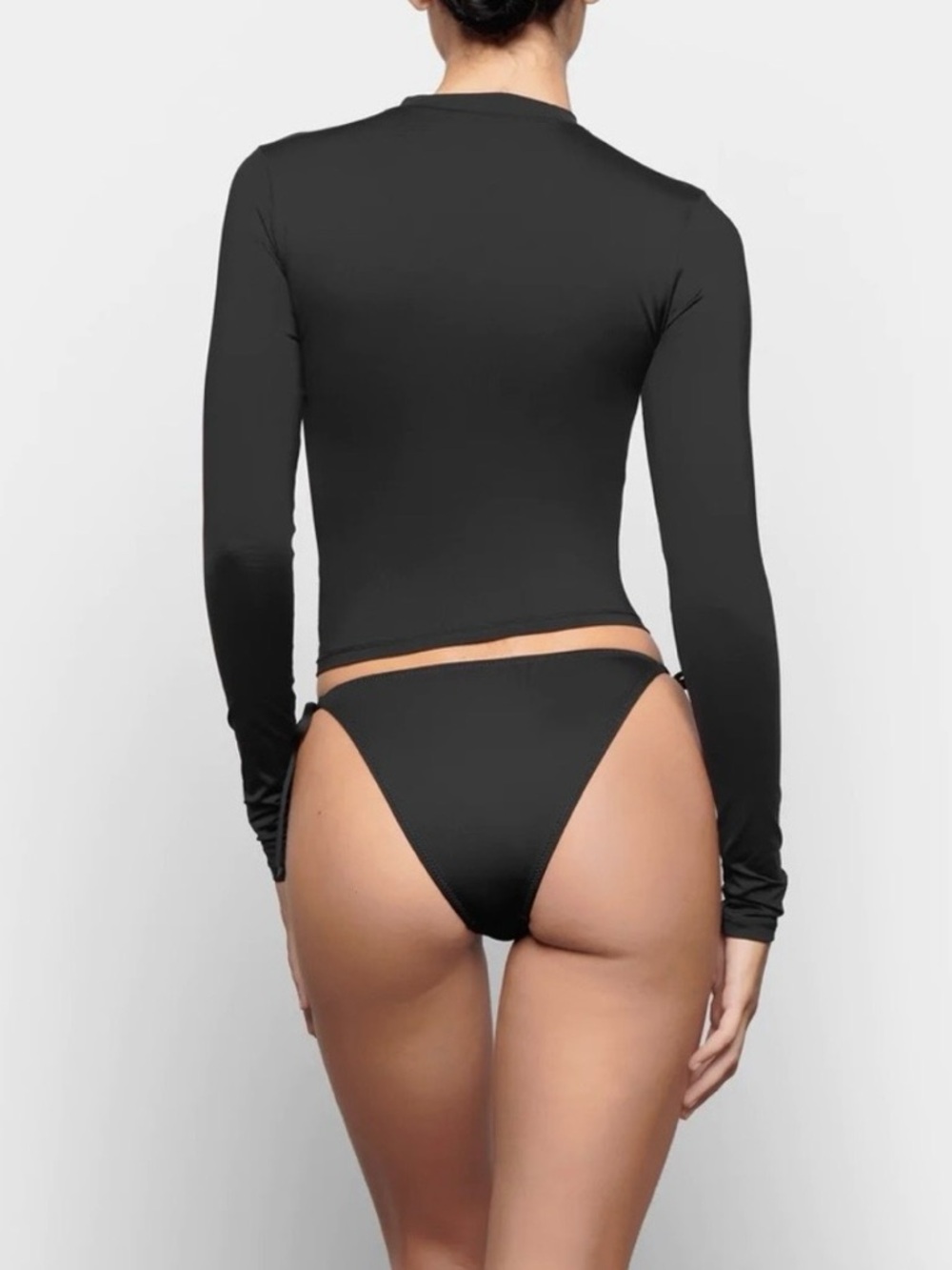 SKIMS Black Long Sleeve SWIM Top - Picture 6 of 7